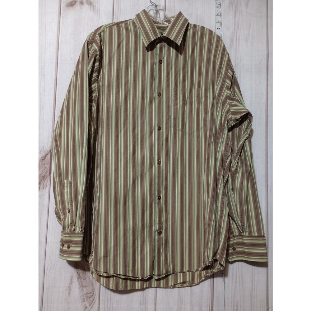Banana Republic Shirt Mens Large Striped Button Up Long Sleeve Casual Workwear